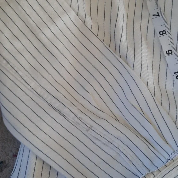 Madewell Denim Classic Button-up Shirt In Pinstripe Small - Picture 5 of 6